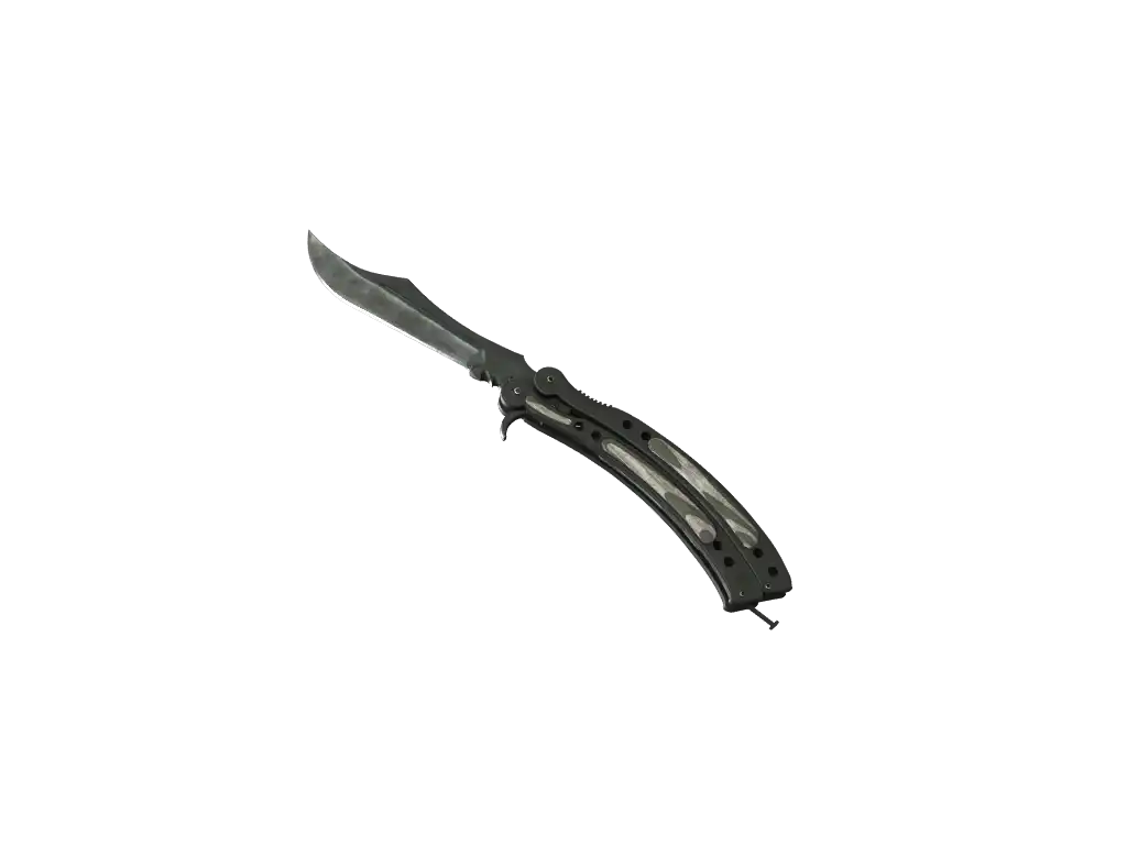 ★ Butterfly Knife | Black Laminate (Battle-Scarred)