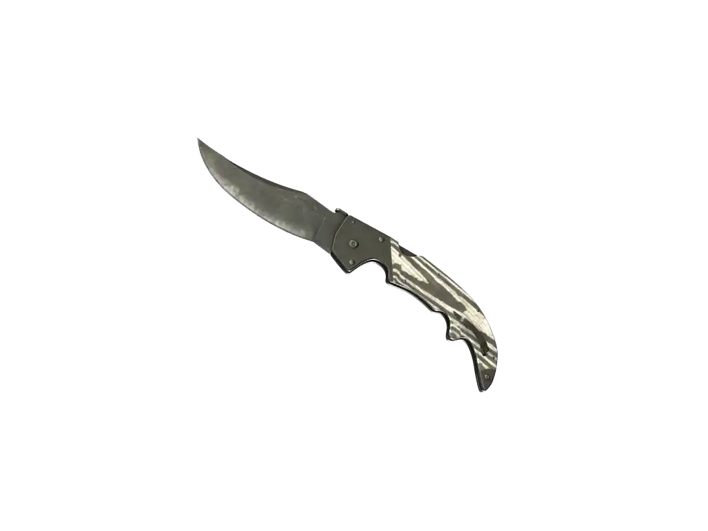 ★ Falchion Knife | Black Laminate (Battle-Scarred)
