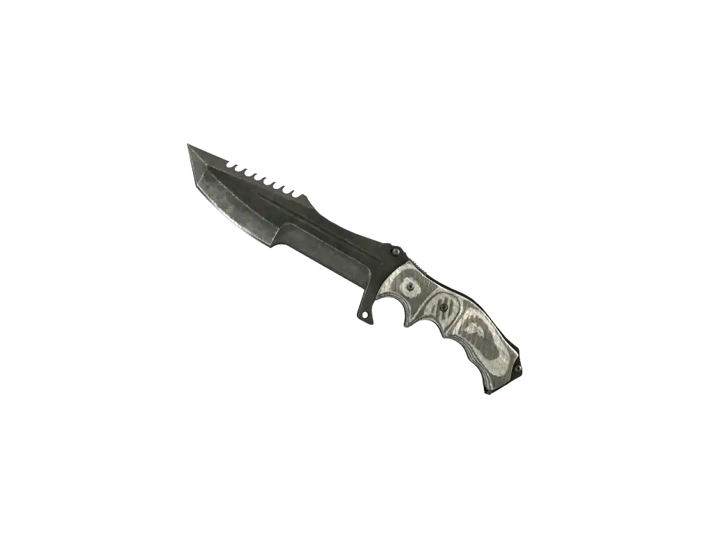 ★ StatTrak™ Huntsman Knife | Black Laminate (Battle-Scarred)