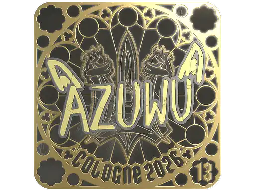 AZUWU (Gold, Ranked) | Cologne 2026 AZUWU (Gold, Ranked) | Cologne 2026, autograph sticker