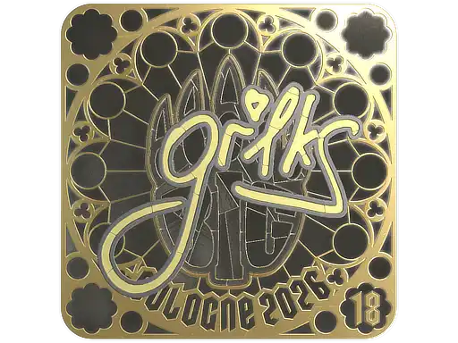 gr1ks (Gold, Ranked) | Cologne 2026 gr1ks (Gold, Ranked) | Cologne 2026, autograph sticker