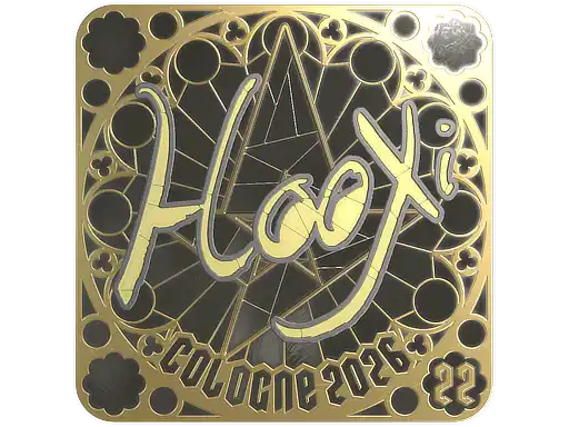 HooXi (Gold, Ranked) | Cologne 2026, autograph sticker