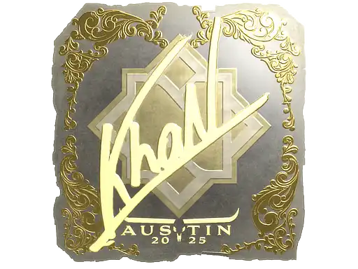 khaN (Gold) | Austin 2025, autograph sticker