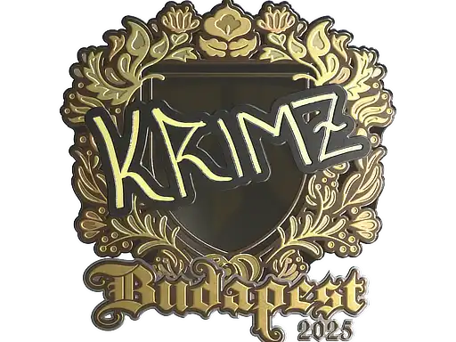 KRIMZ (Gold) | Budapest 2025, autograph sticker