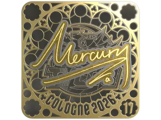 Mercury (Gold, Ranked) | Cologne 2026 Mercury (Gold, Ranked) | Cologne 2026, autograph sticker