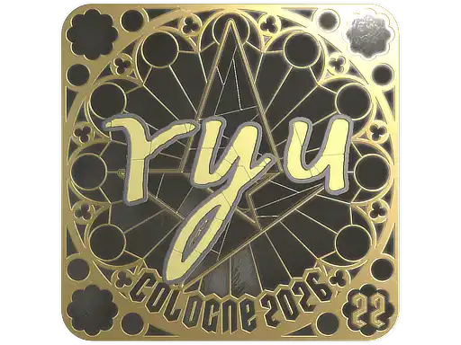 ryu (Gold, Ranked) | Cologne 2026, autograph sticker