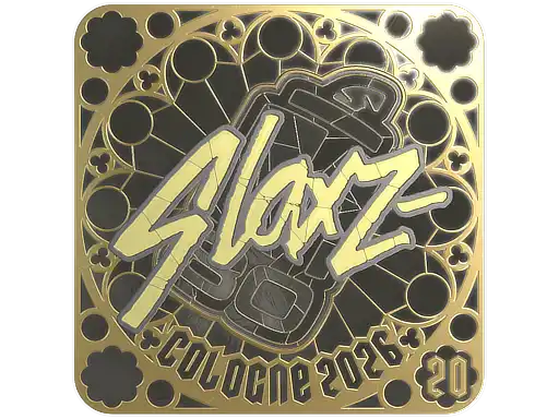 slaxz- (Gold, Ranked) | Cologne 2026 slaxz- (Gold, Ranked) | Cologne 2026, autograph sticker