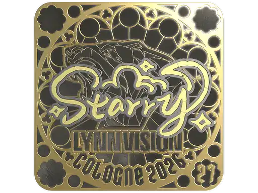 Starry (Gold, Ranked) | Cologne 2026, autograph sticker