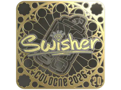 Swisher (Gold, Ranked) | Cologne 2026, autograph sticker