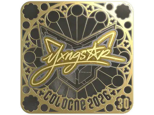 yxngstxr (Gold, Ranked) | Cologne 2026, autograph sticker